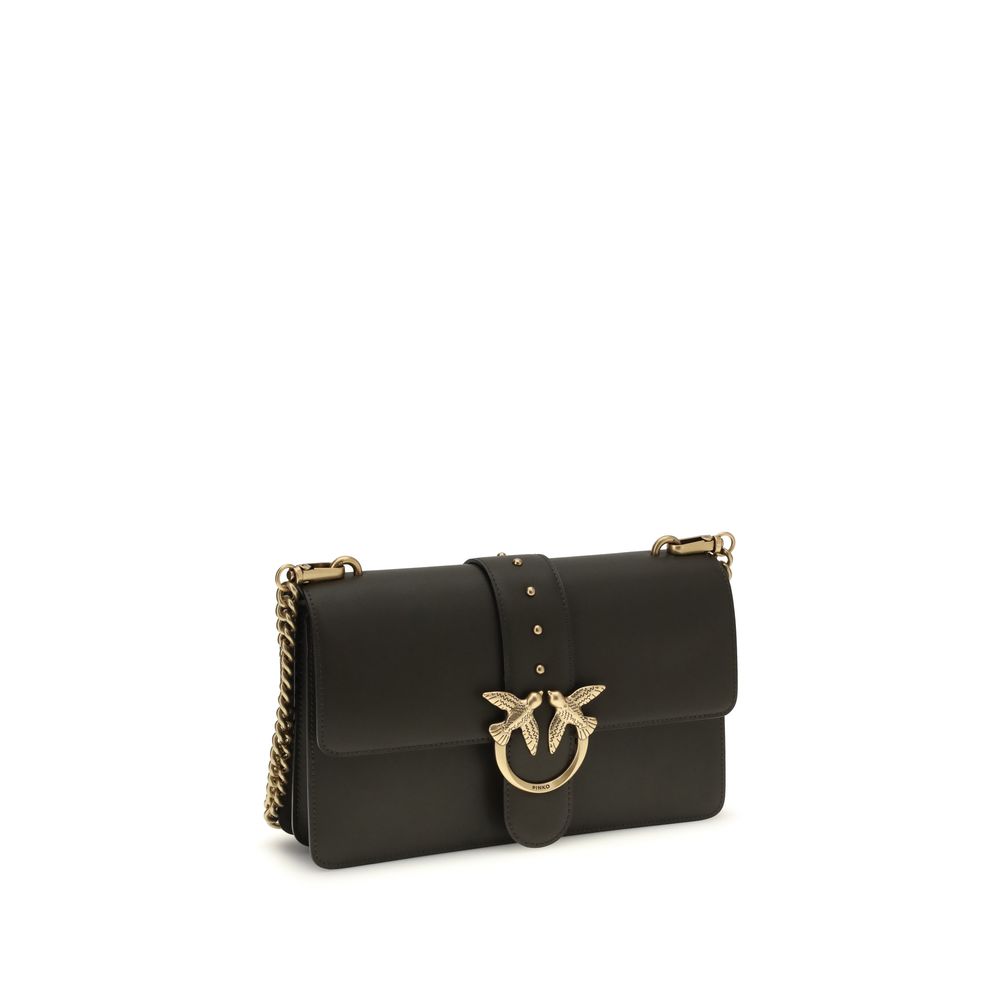 PINKO Bicolor  Leather Bos Taurus Shoulder Bag