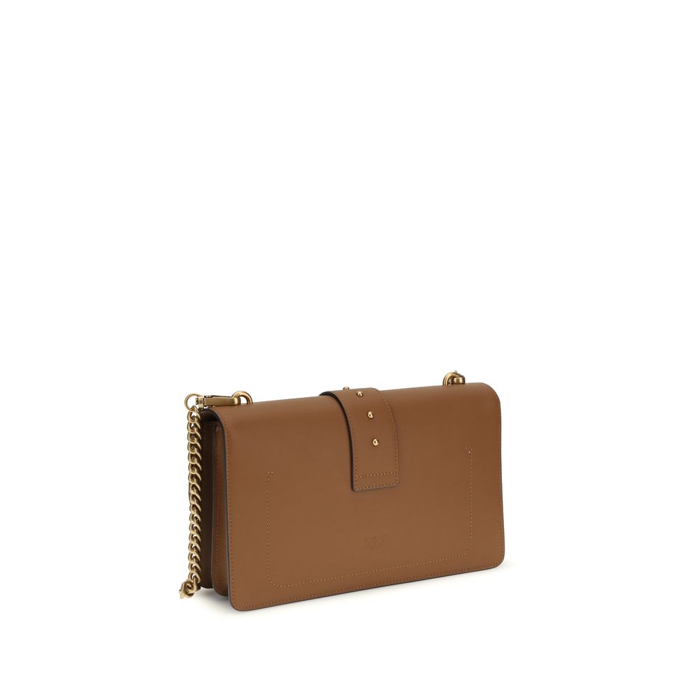 PINKO Brown  Leather Bos Taurus Shoulder Bag