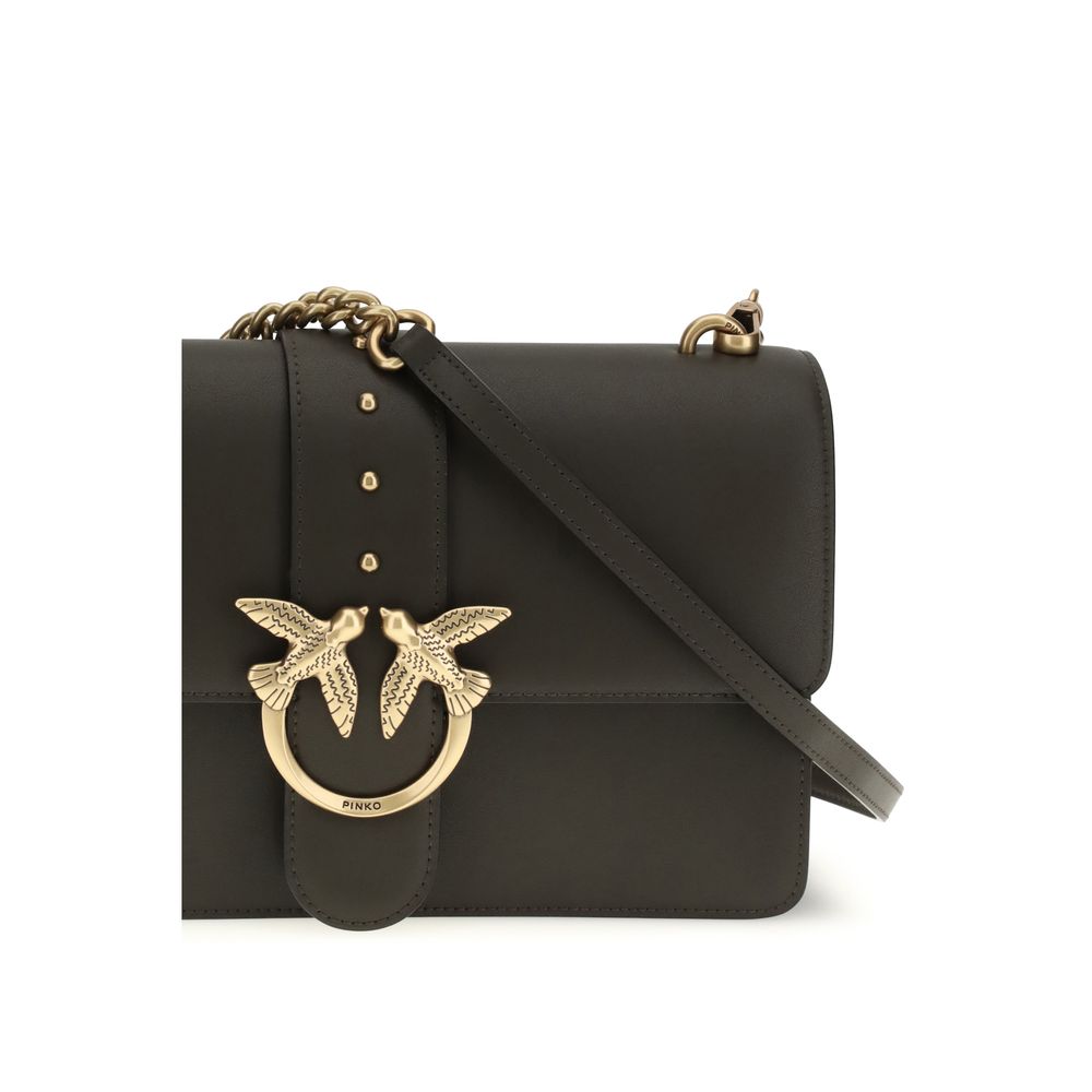 PINKO Bicolor  Leather Bos Taurus Shoulder Bag
