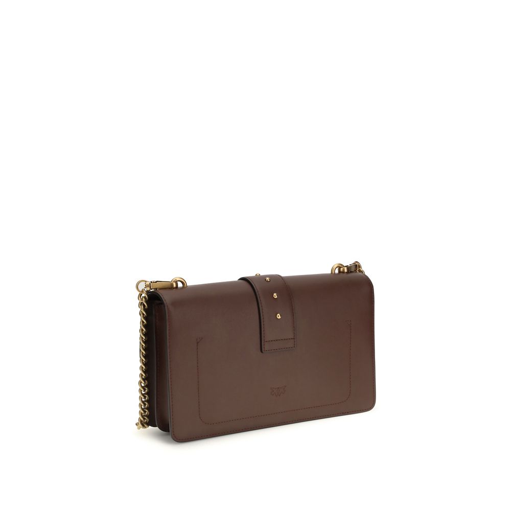 PINKO Brown  Leather Bos Taurus Shoulder Bag