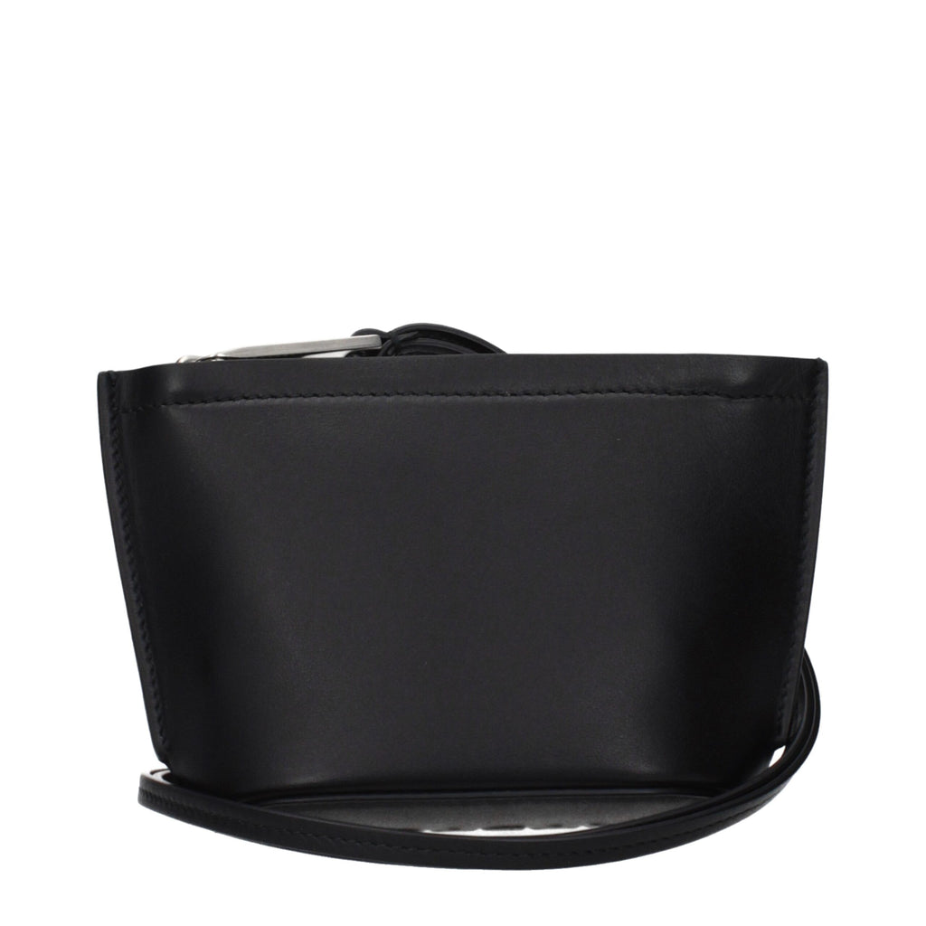 Salvatore Ferragamo Black Leather Clutch Bag