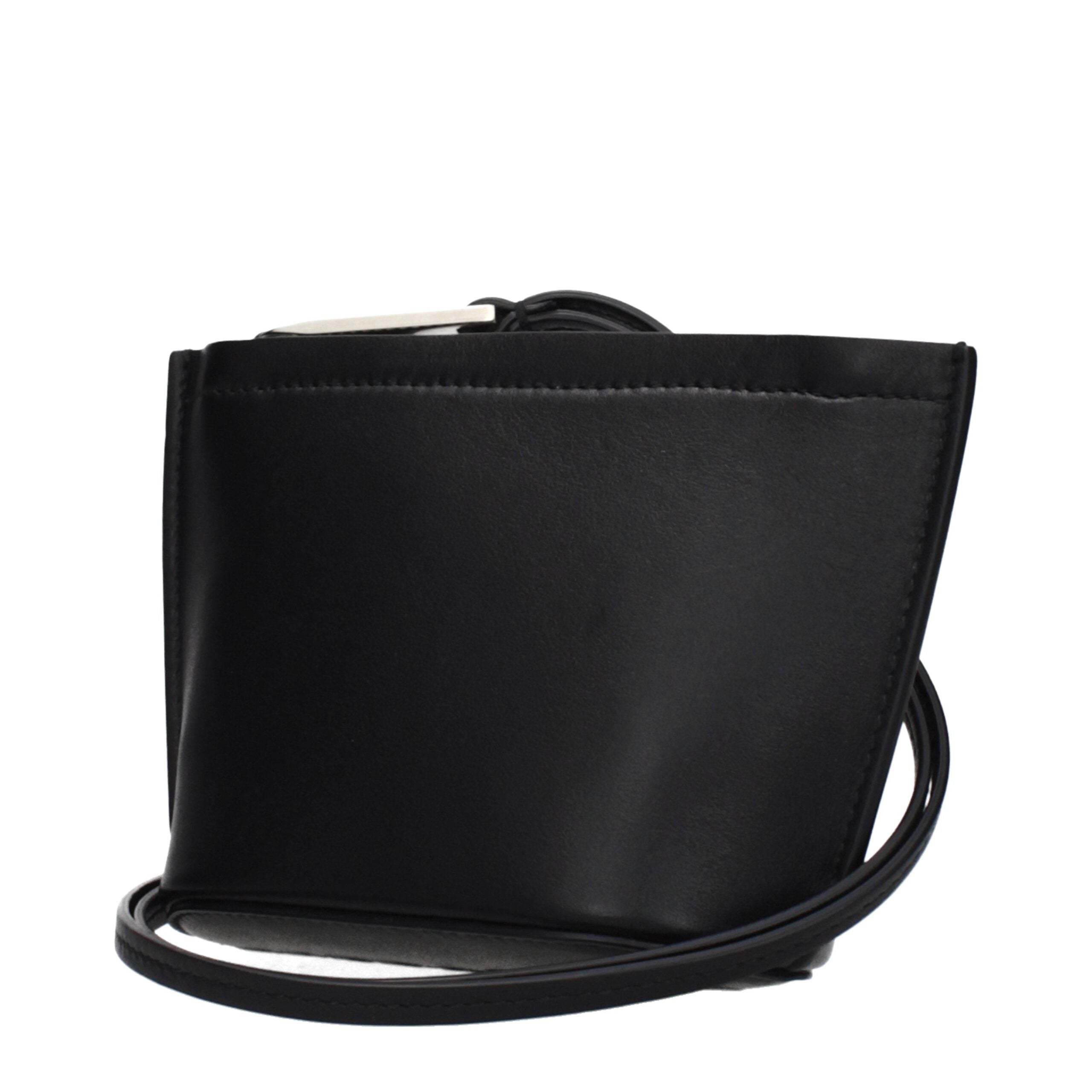 Salvatore Ferragamo Black Leather Clutch Bag