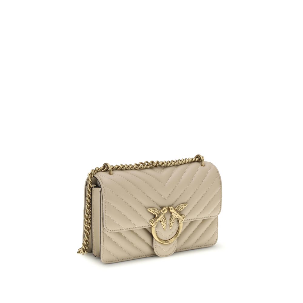 PINKO Beige  Leather Bos Taurus Shoulder Bag