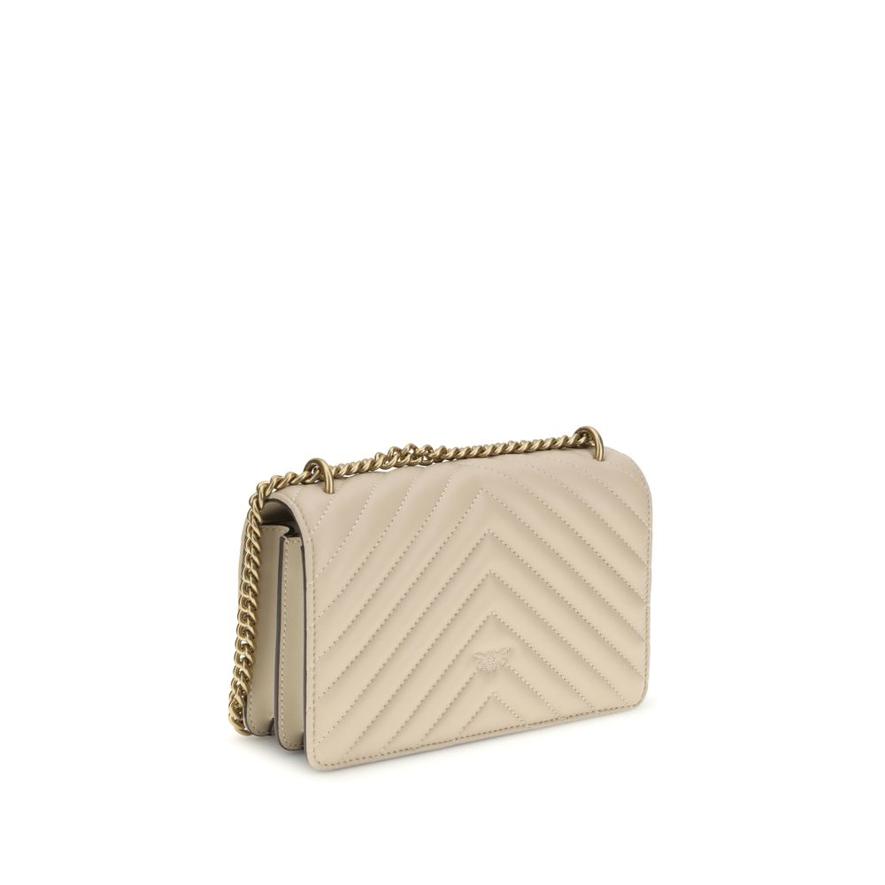 PINKO Beige  Leather Bos Taurus Shoulder Bag