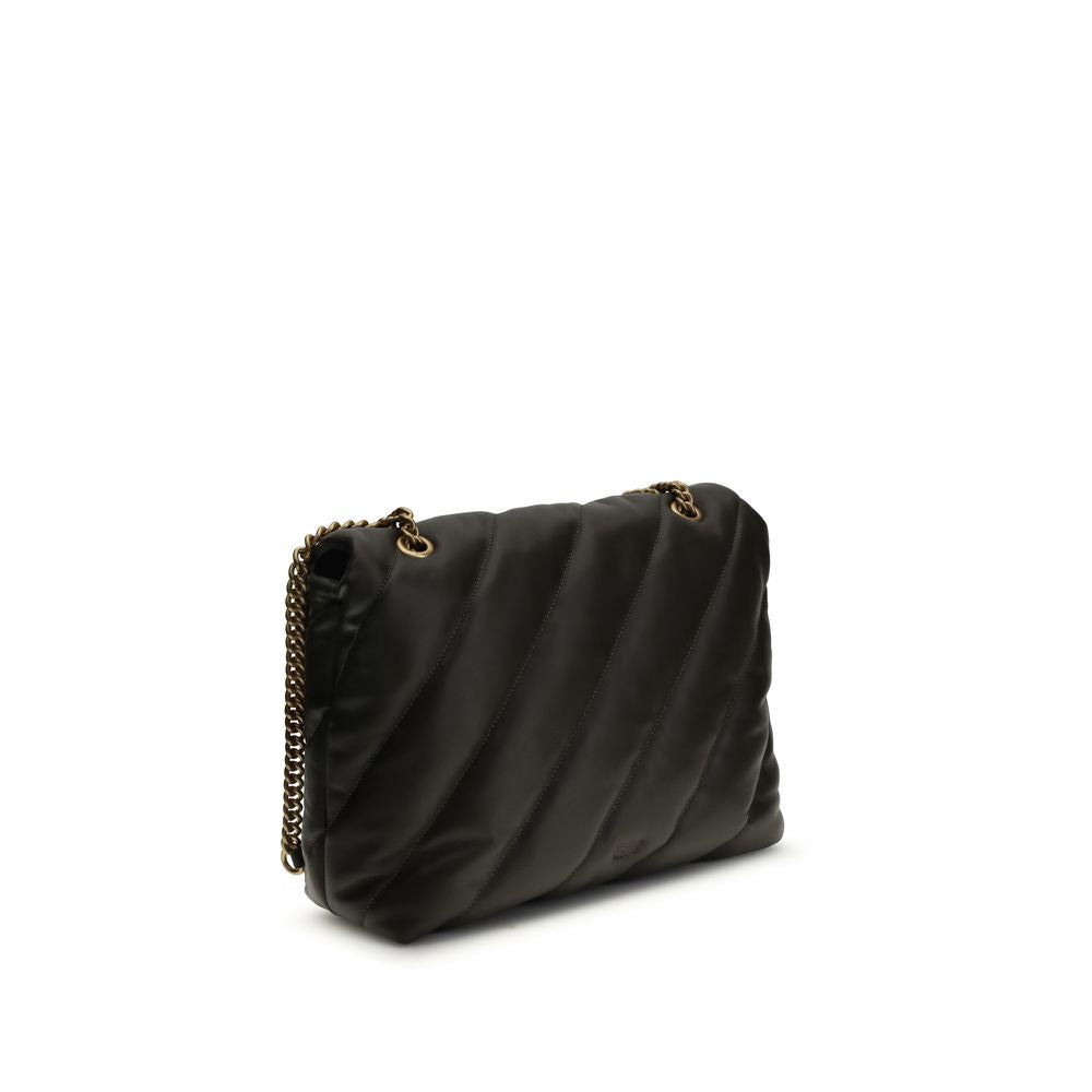 PINKO Bicolor  Leather Bos Taurus Shoulder Bag