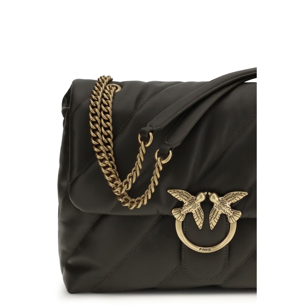 PINKO Bicolor  Leather Bos Taurus Shoulder Bag