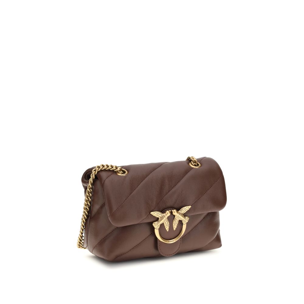 PINKO Brown  Leather Bos Taurus Shoulder Bag