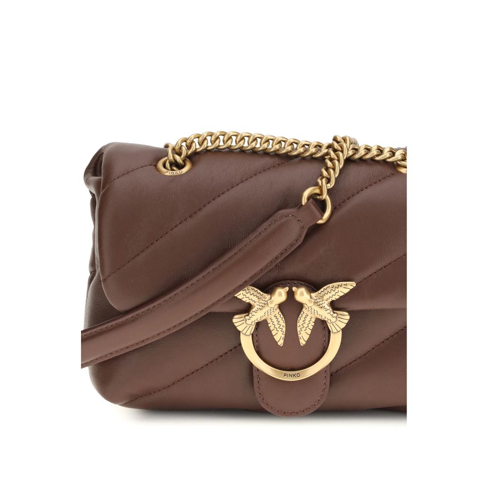 PINKO Brown  Leather Bos Taurus Shoulder Bag