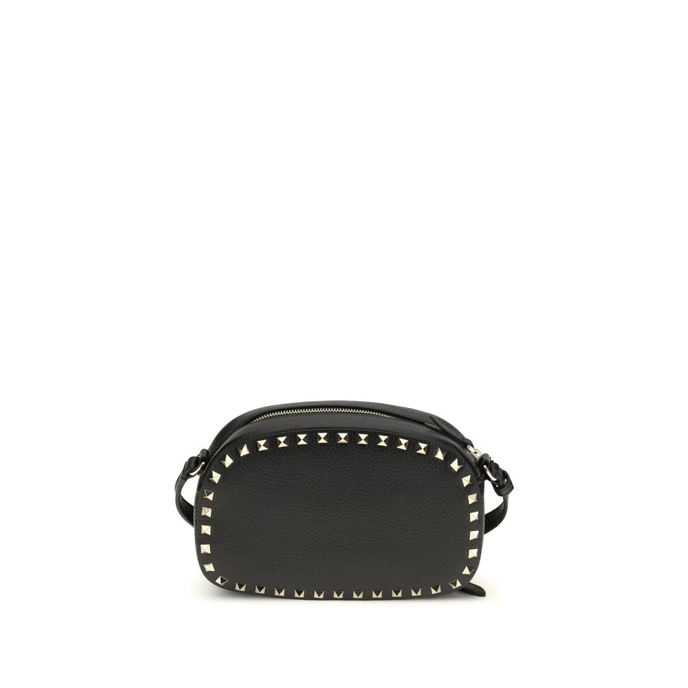 Valentino Garavani Black  Leather Bos Taurus Shoulder Bag