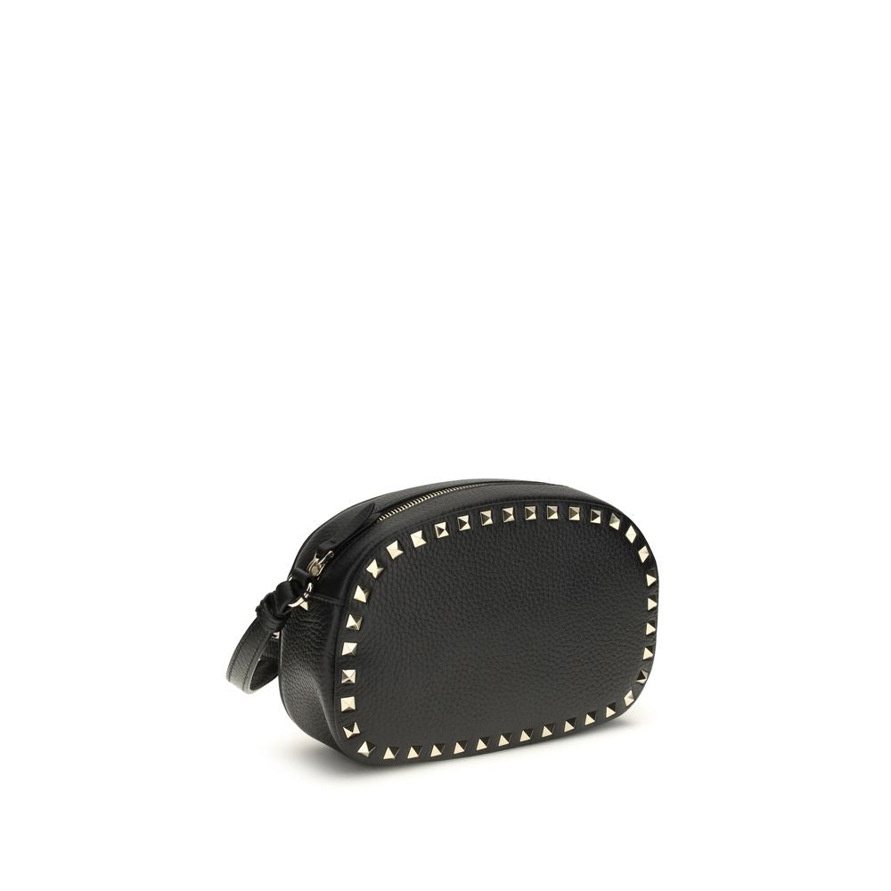 Valentino Garavani Black  Leather Bos Taurus Shoulder Bag