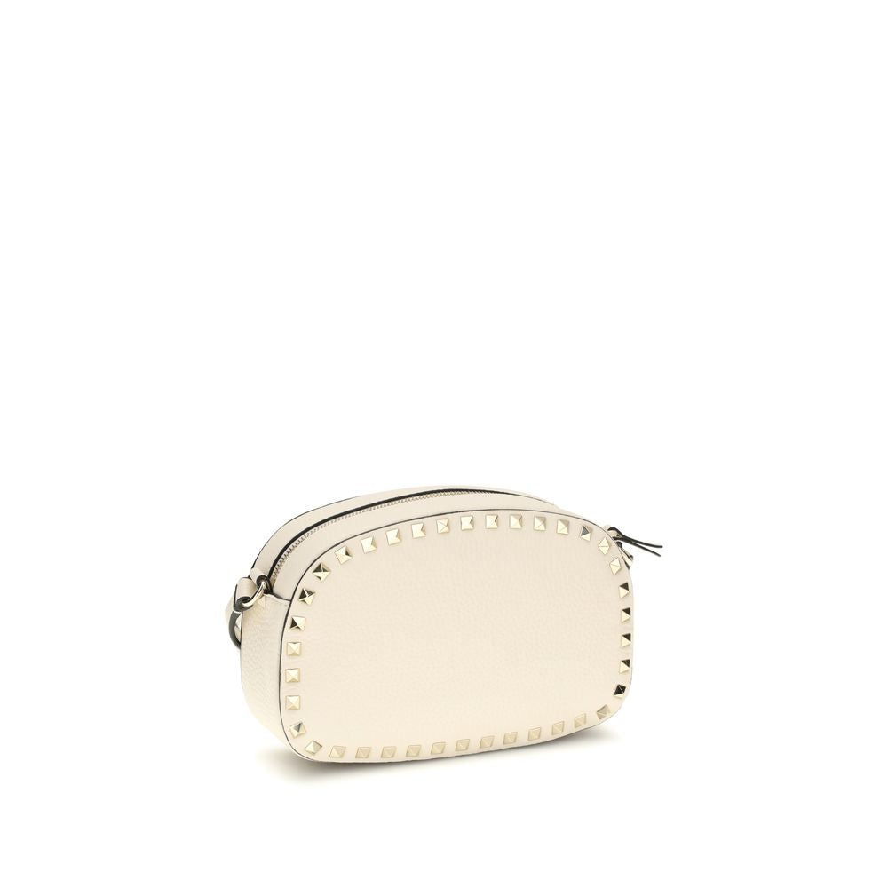 Valentino Garavani Cream  Leather Bos Taurus Shoulder Bag
