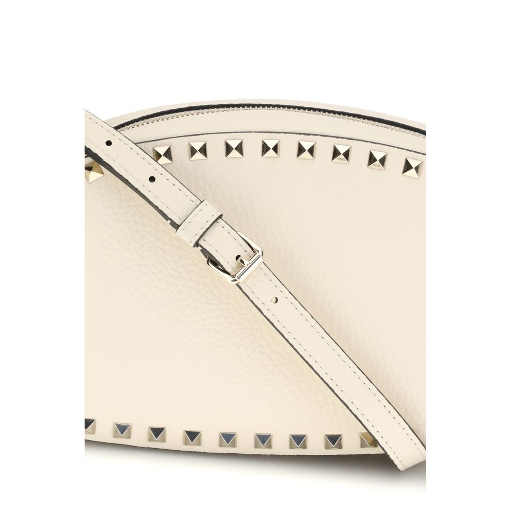 Valentino Garavani Cream  Leather Bos Taurus Shoulder Bag