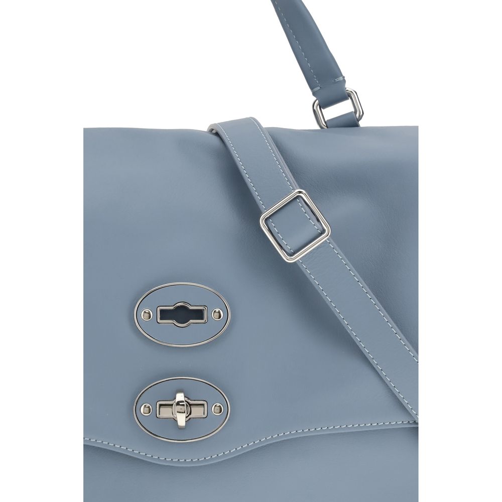 Zanellato Light Blue  Leather Bos Taurus Handbag