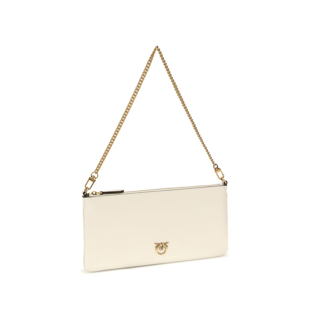 PINKO White  Leather Bos Taurus Shoulder Bag