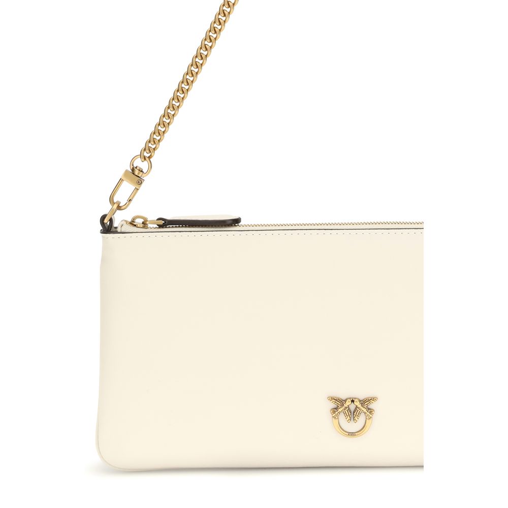 PINKO White  Leather Bos Taurus Shoulder Bag