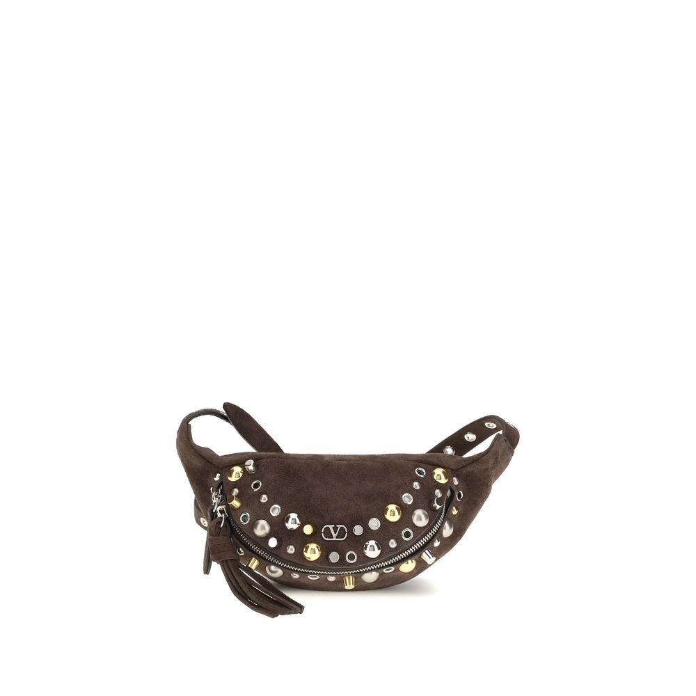 Valentino Garavani Brown  Leather Bos Taurus Shoulder Bag