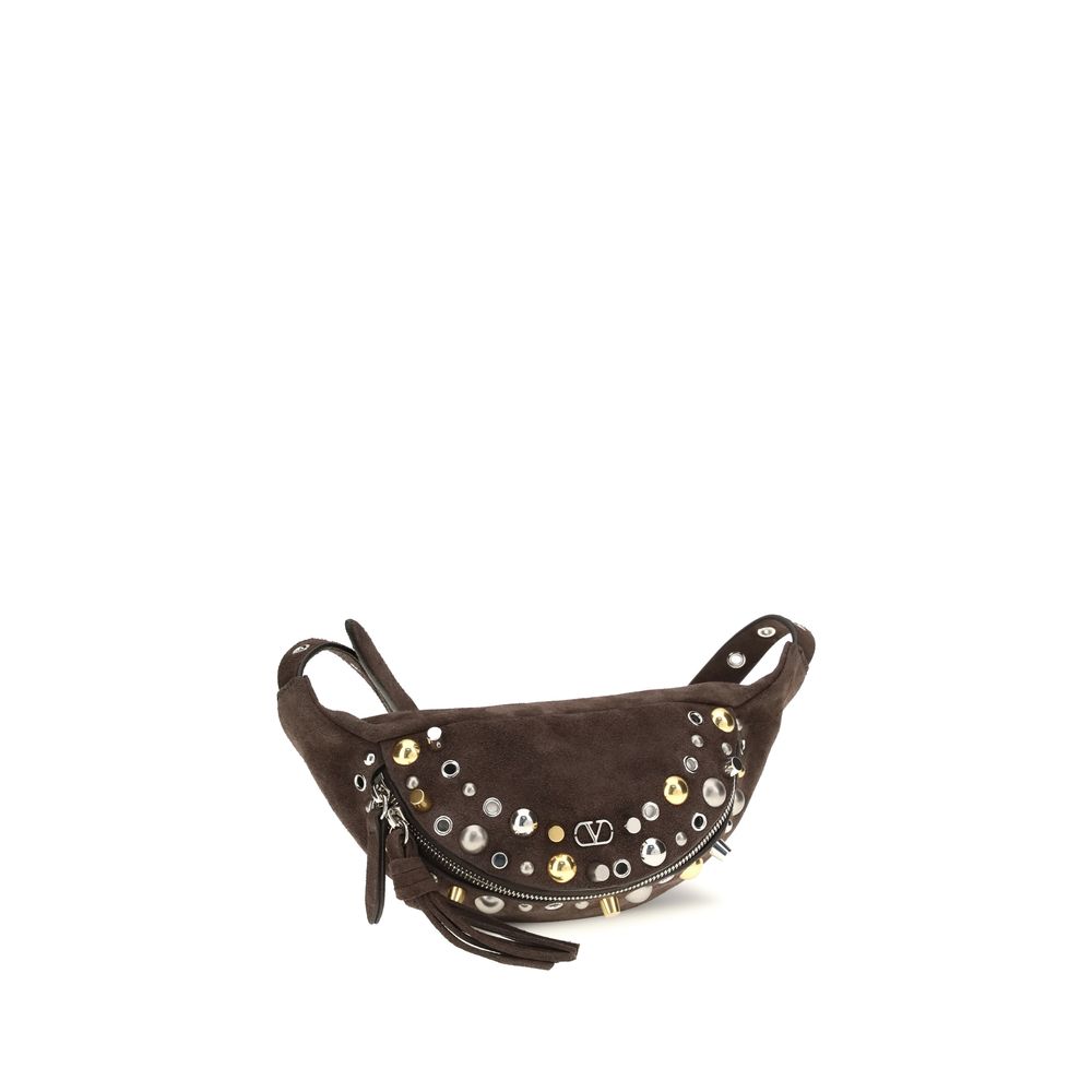 Valentino Garavani Brown  Leather Bos Taurus Shoulder Bag
