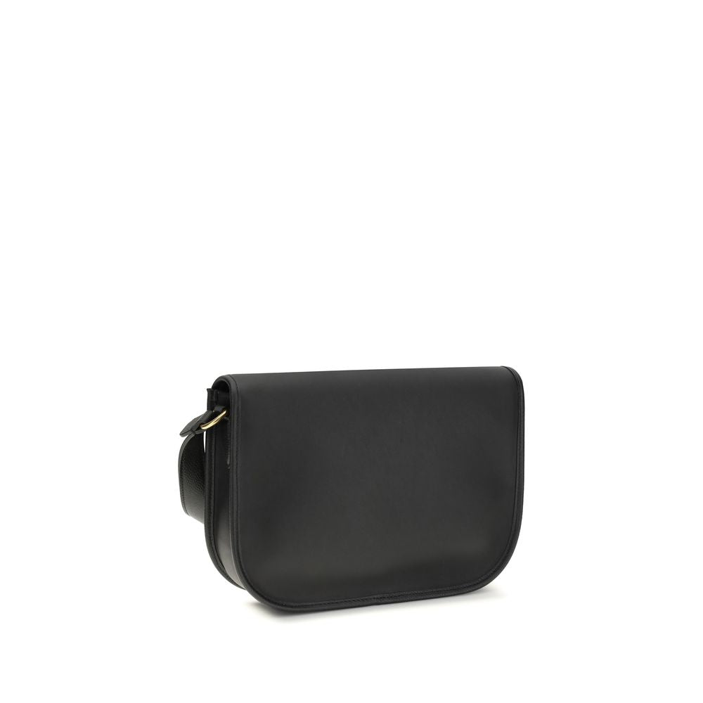 Valentino Garavani Black  Leather Bos Taurus Shoulder Bag