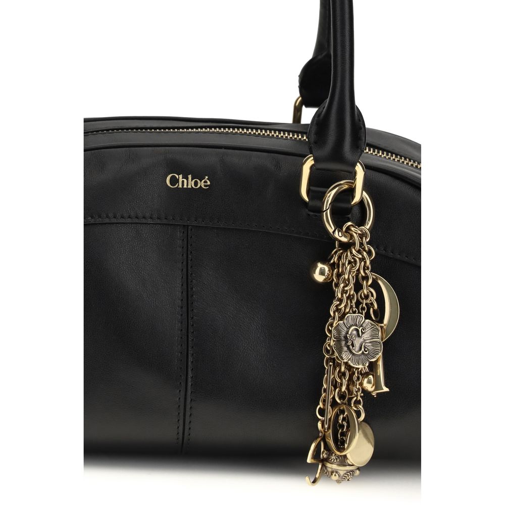 Chloé Black  Leather Bos Taurus Shoulder Bag