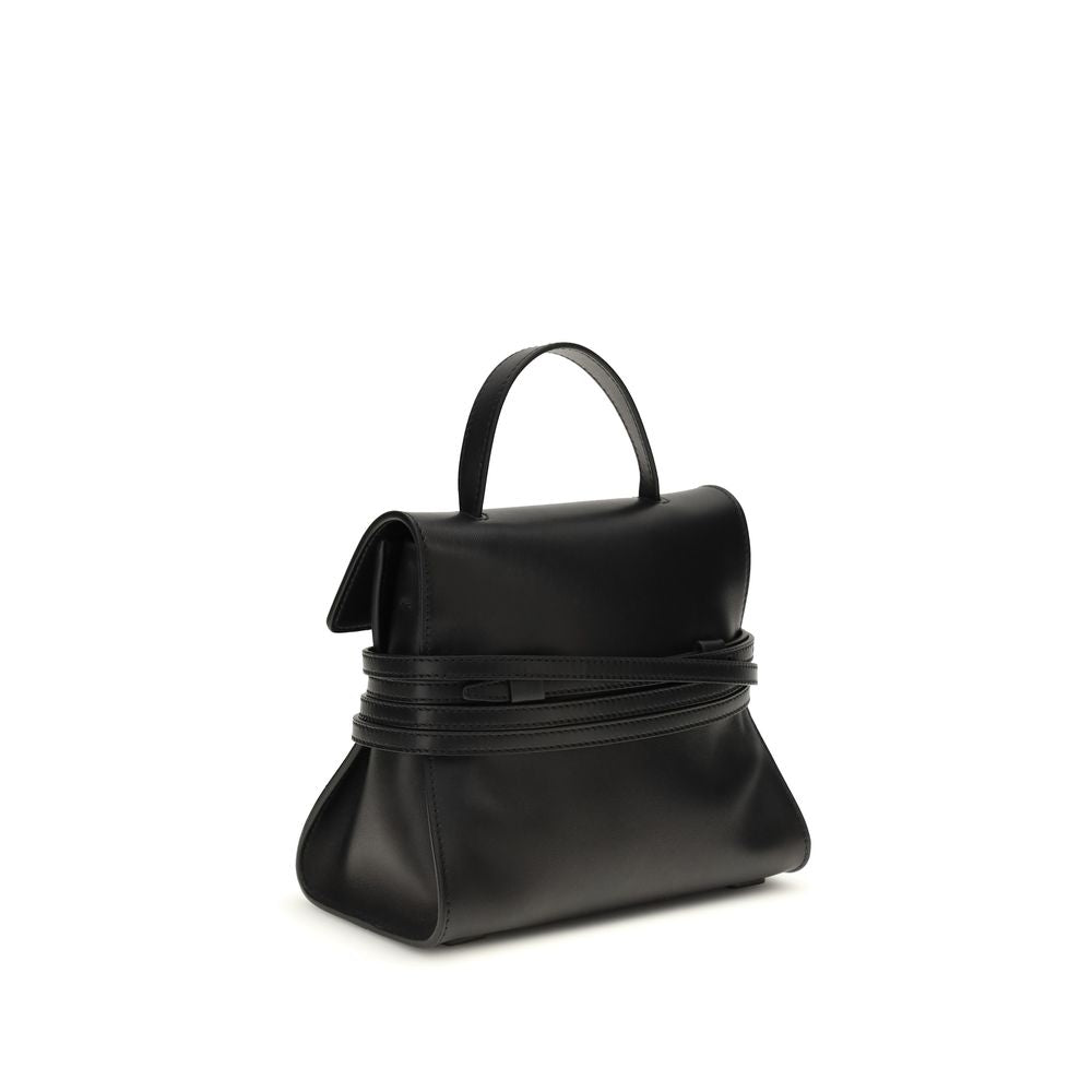 Moschino Black  Leather Bos Taurus Handbag