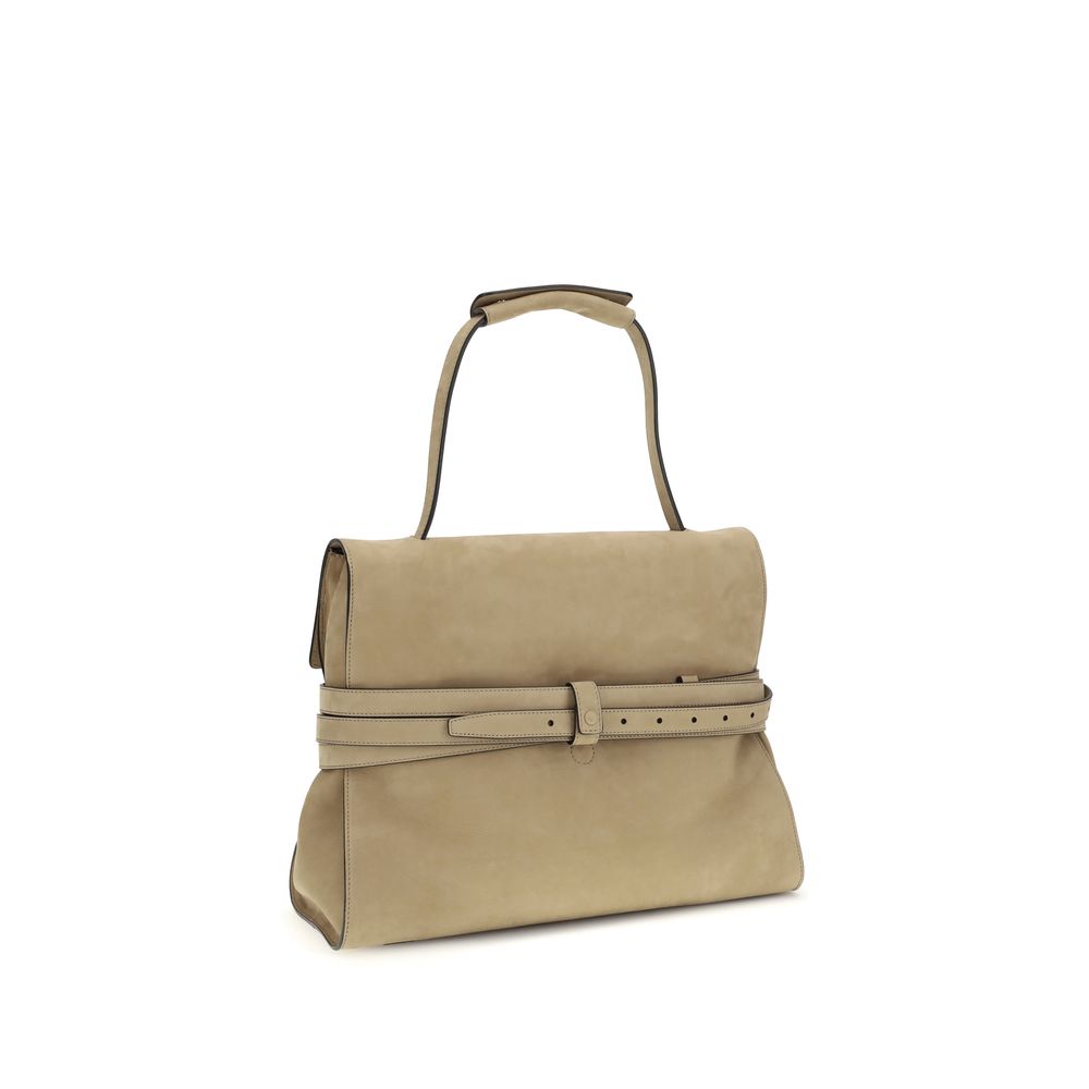 Moschino Beige  Leather Bos Taurus Handbag