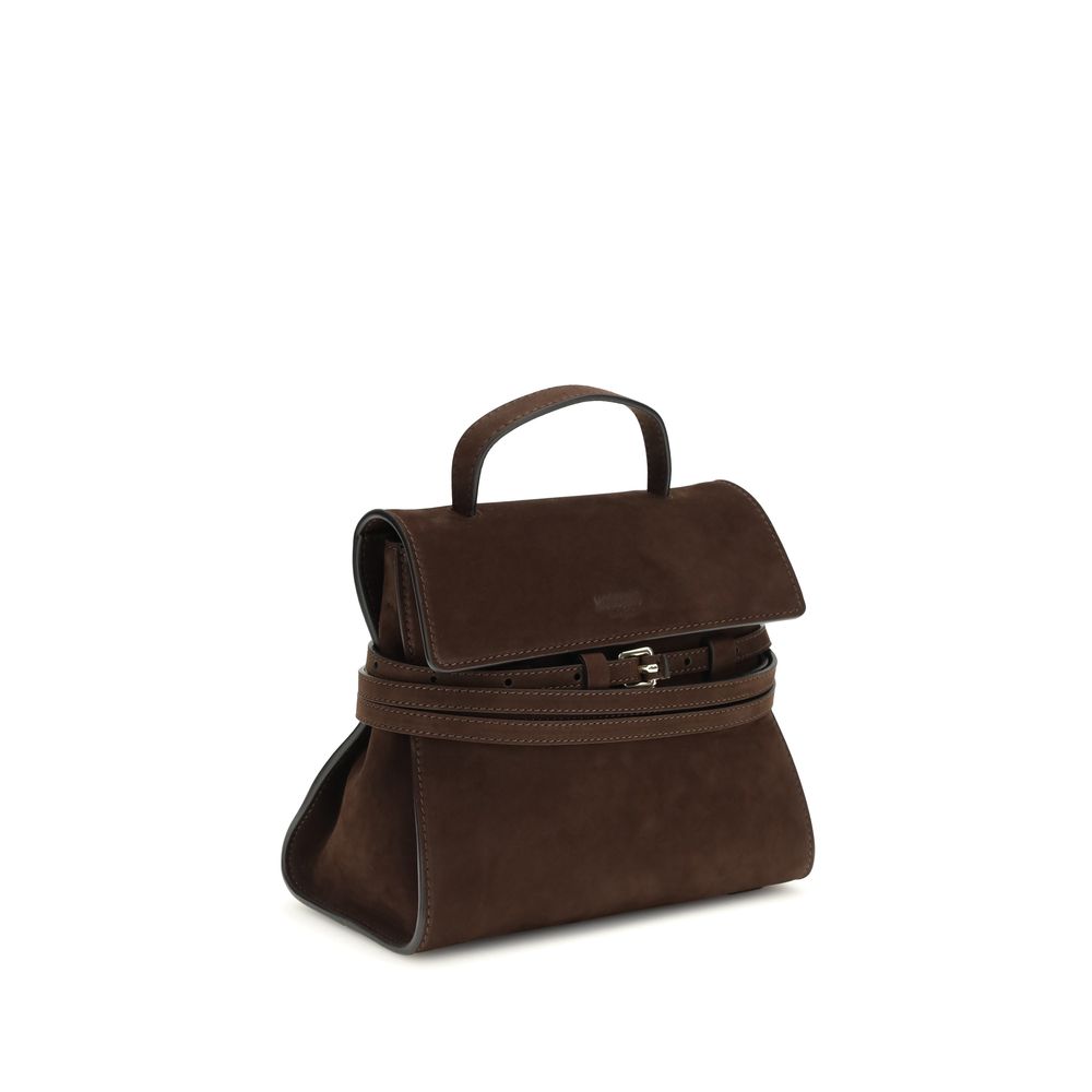 Moschino Brown  Leather Bos Taurus Handbag
