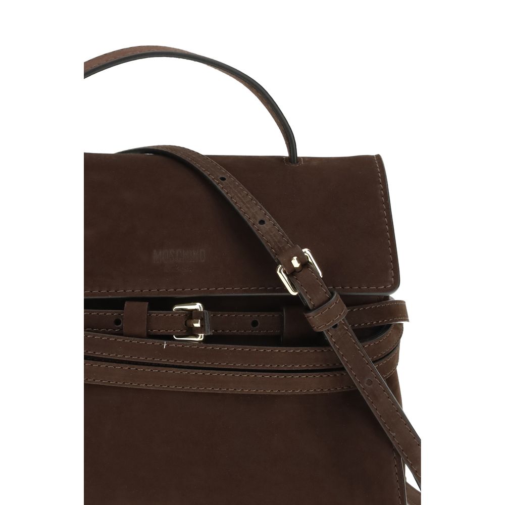 Moschino Brown  Leather Bos Taurus Handbag