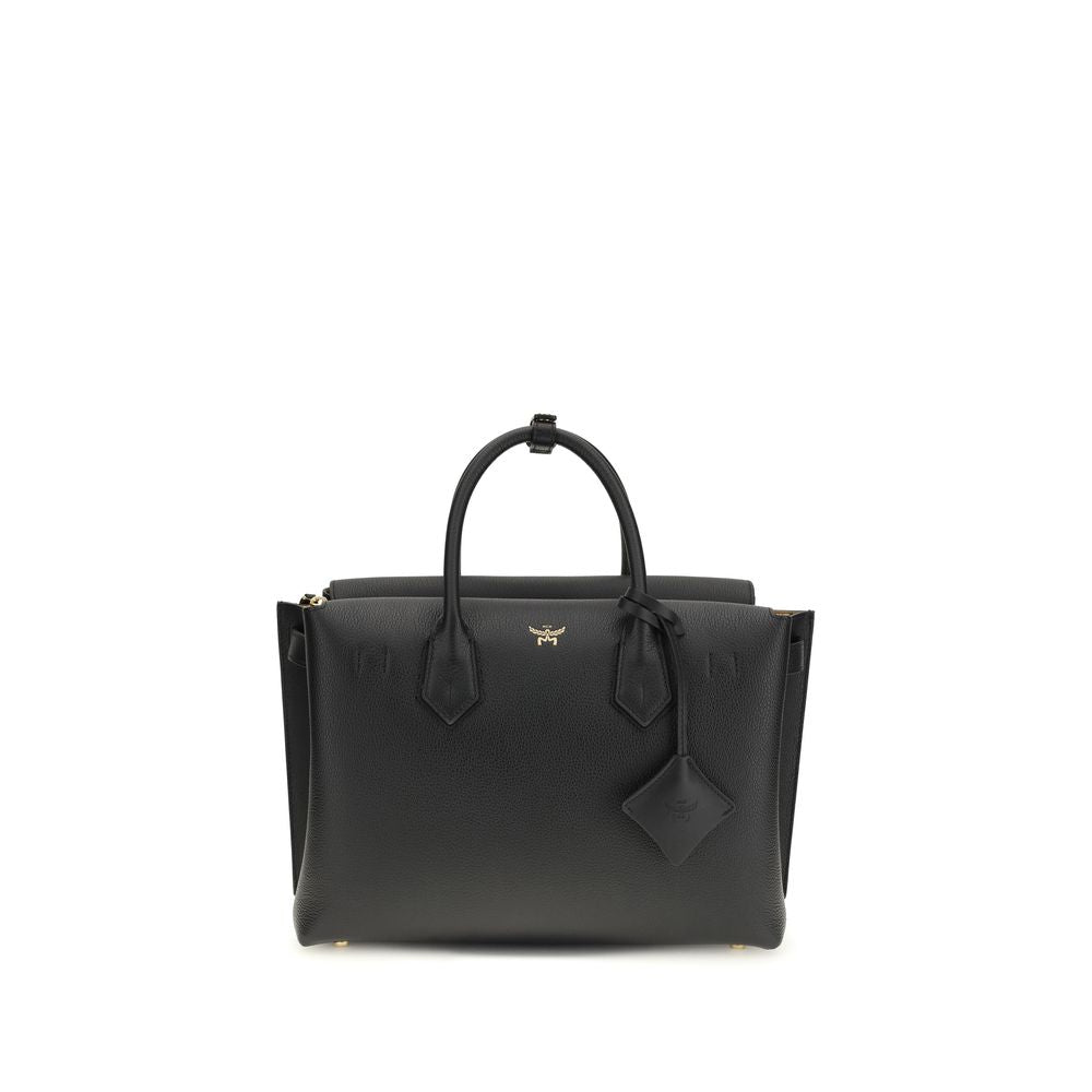 MCM Black  Leather Bos Taurus Shoulder Bag