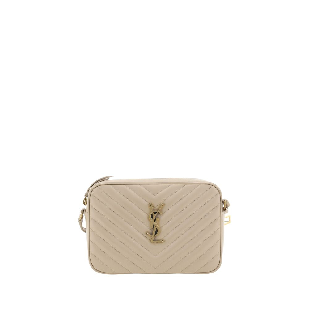 Saint Laurent Beige  Leather Bos Taurus Shoulder Bag