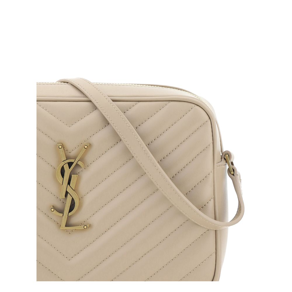 Saint Laurent Beige  Leather Bos Taurus Shoulder Bag