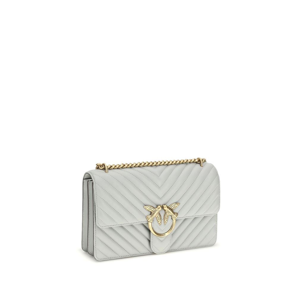 PINKO Gray  Leather Bos Taurus Shoulder Bag