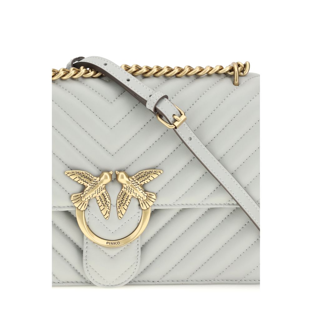 PINKO Gray  Leather Bos Taurus Shoulder Bag