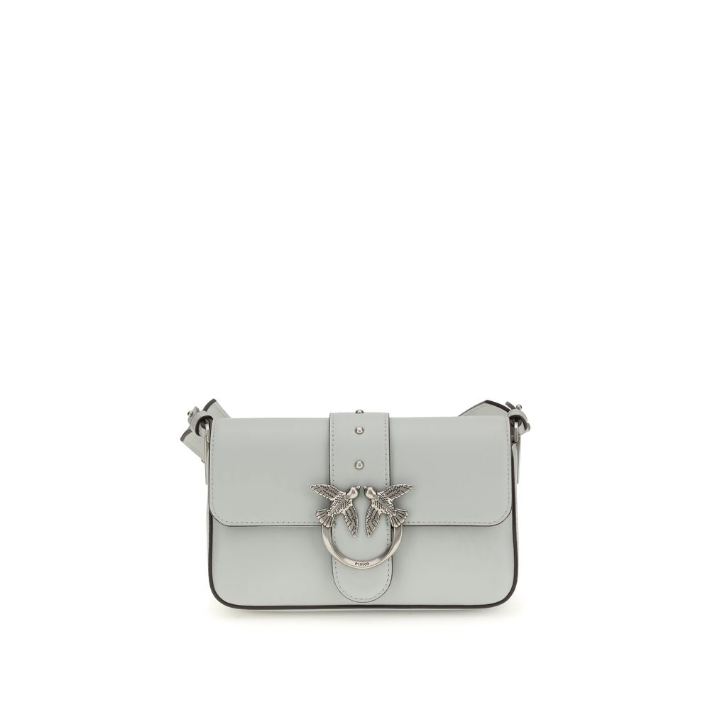 PINKO Gray  Leather Bos Taurus Shoulder Bag