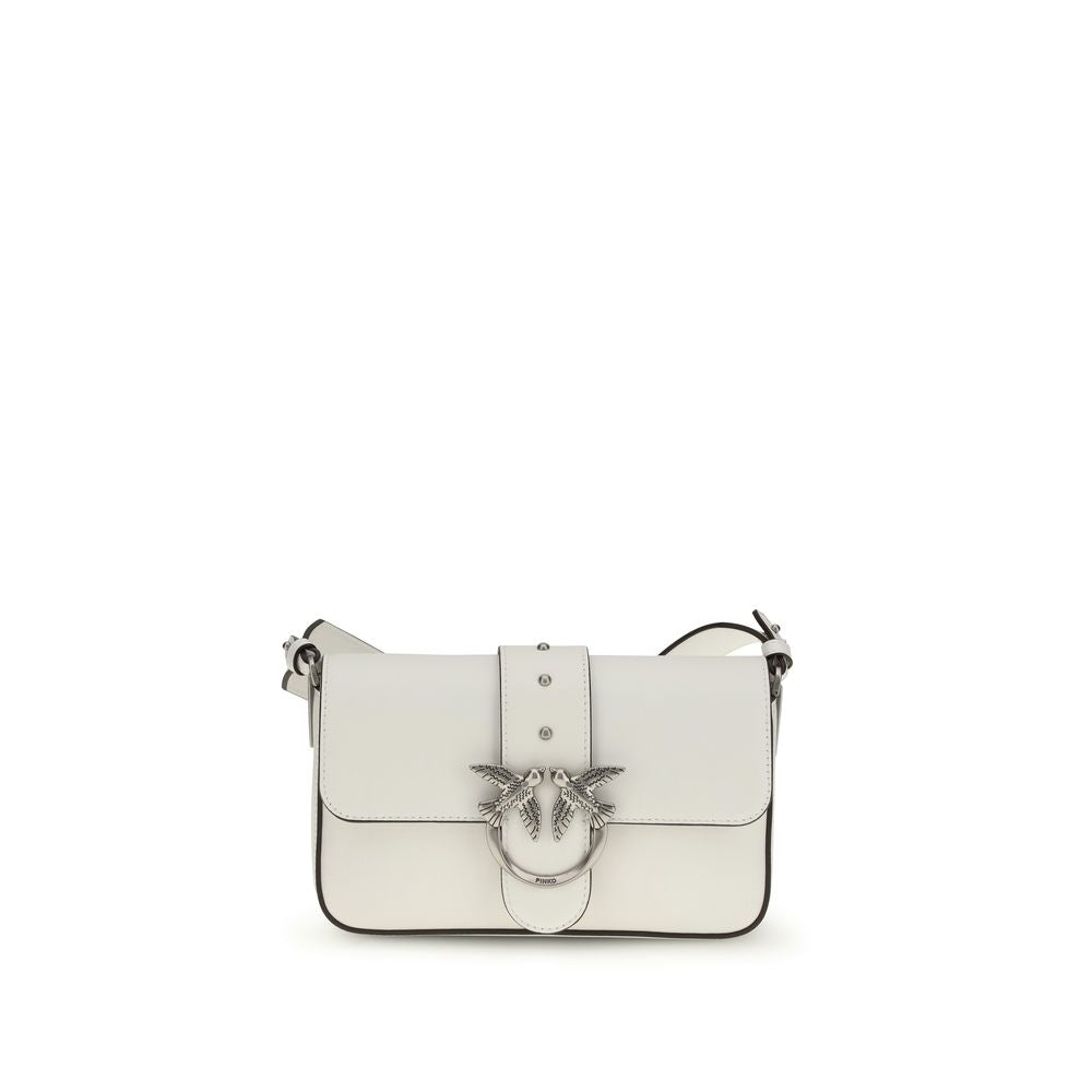 PINKO White  Leather Bos Taurus Shoulder Bag