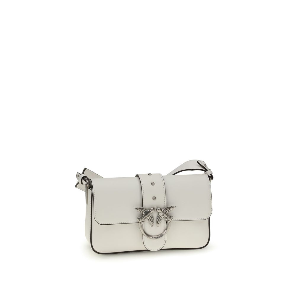 PINKO White  Leather Bos Taurus Shoulder Bag