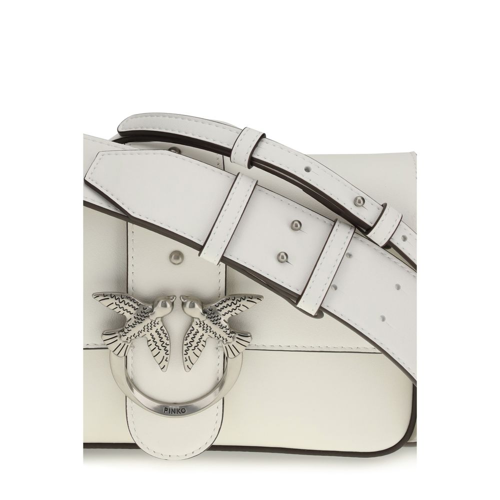 PINKO White  Leather Bos Taurus Shoulder Bag