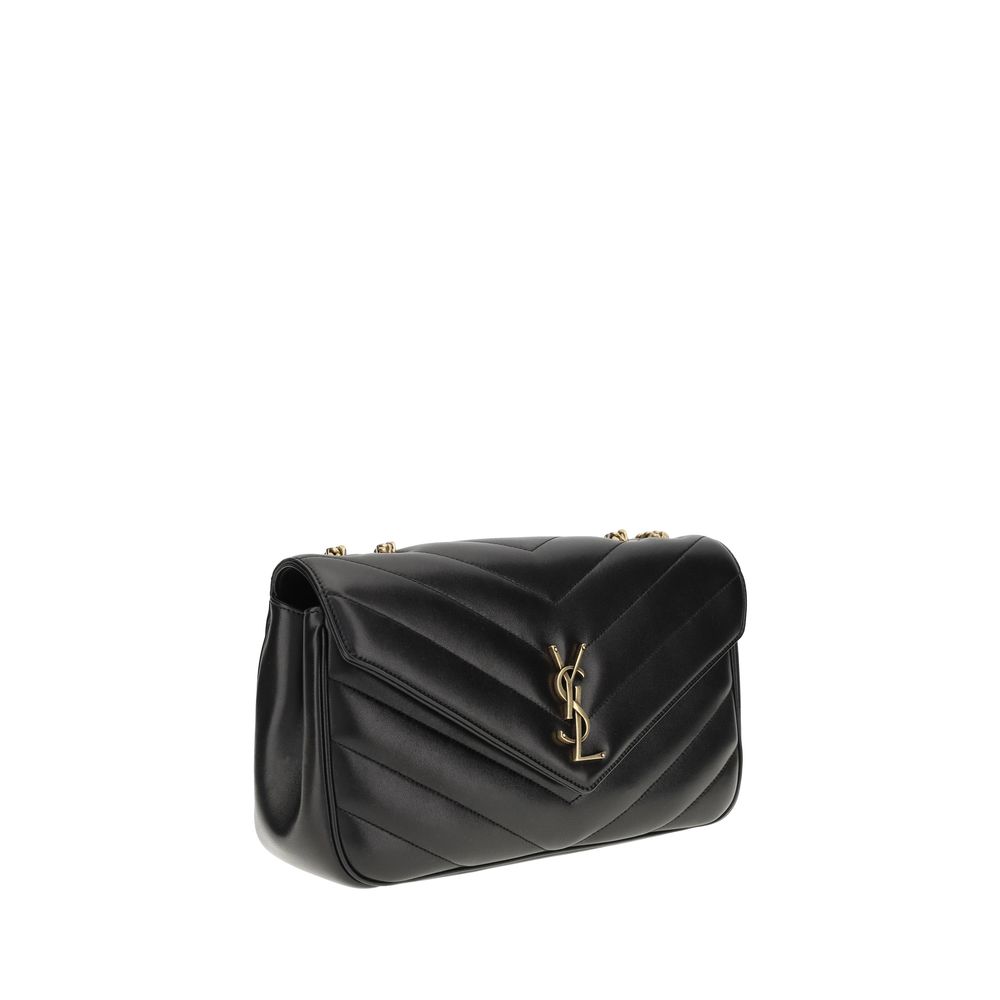 Saint Laurent Black  Leather Bos Taurus Shoulder Bag