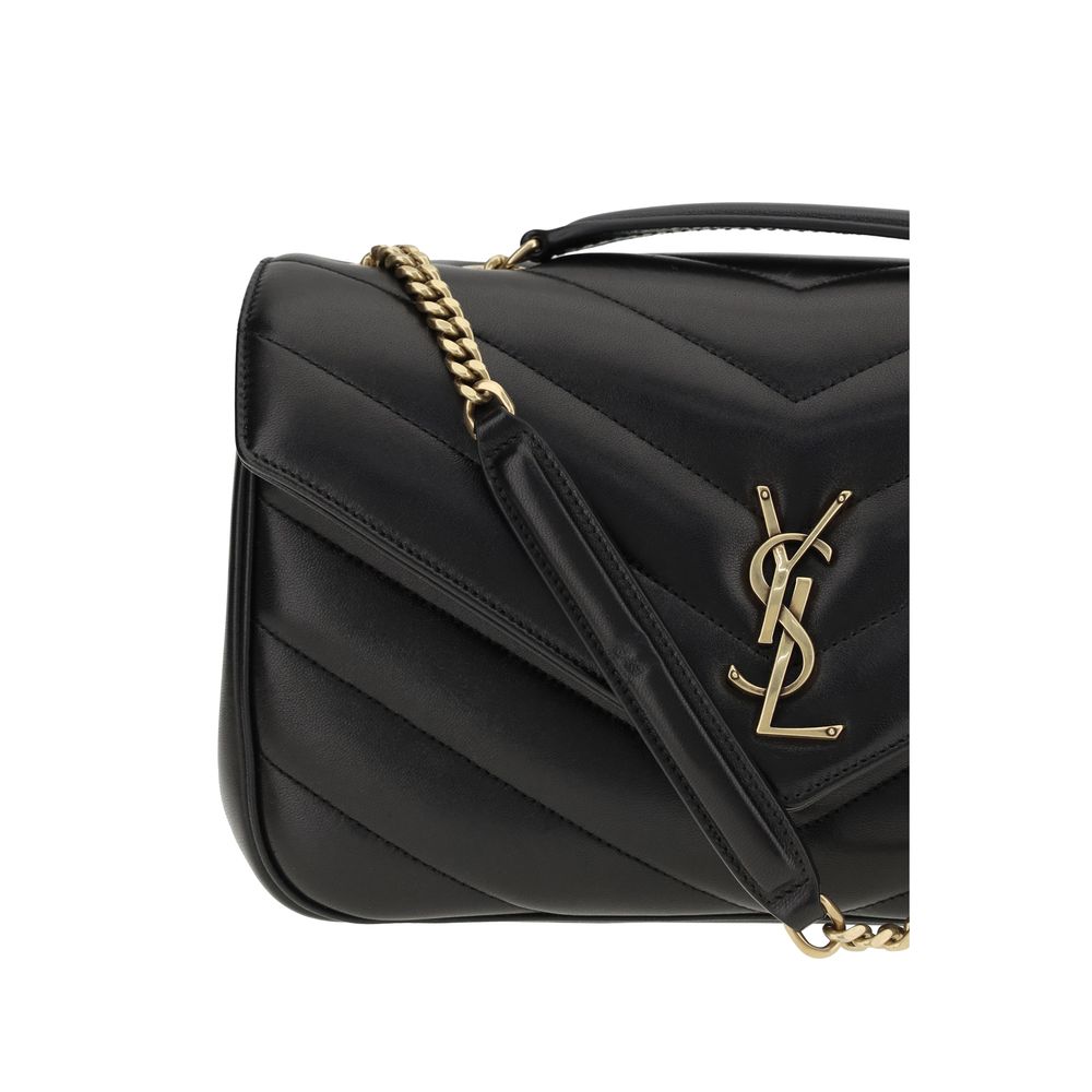 Saint Laurent Black  Leather Bos Taurus Shoulder Bag