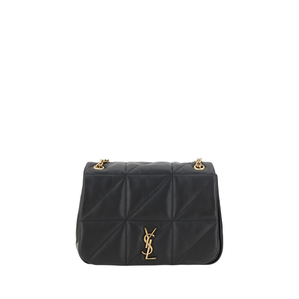 Saint Laurent Black  Leather Bos Taurus Shoulder Bag