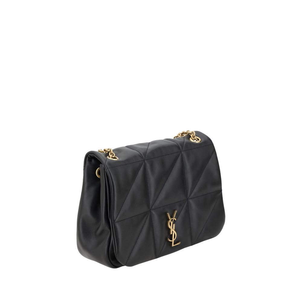 Saint Laurent Black  Leather Bos Taurus Shoulder Bag