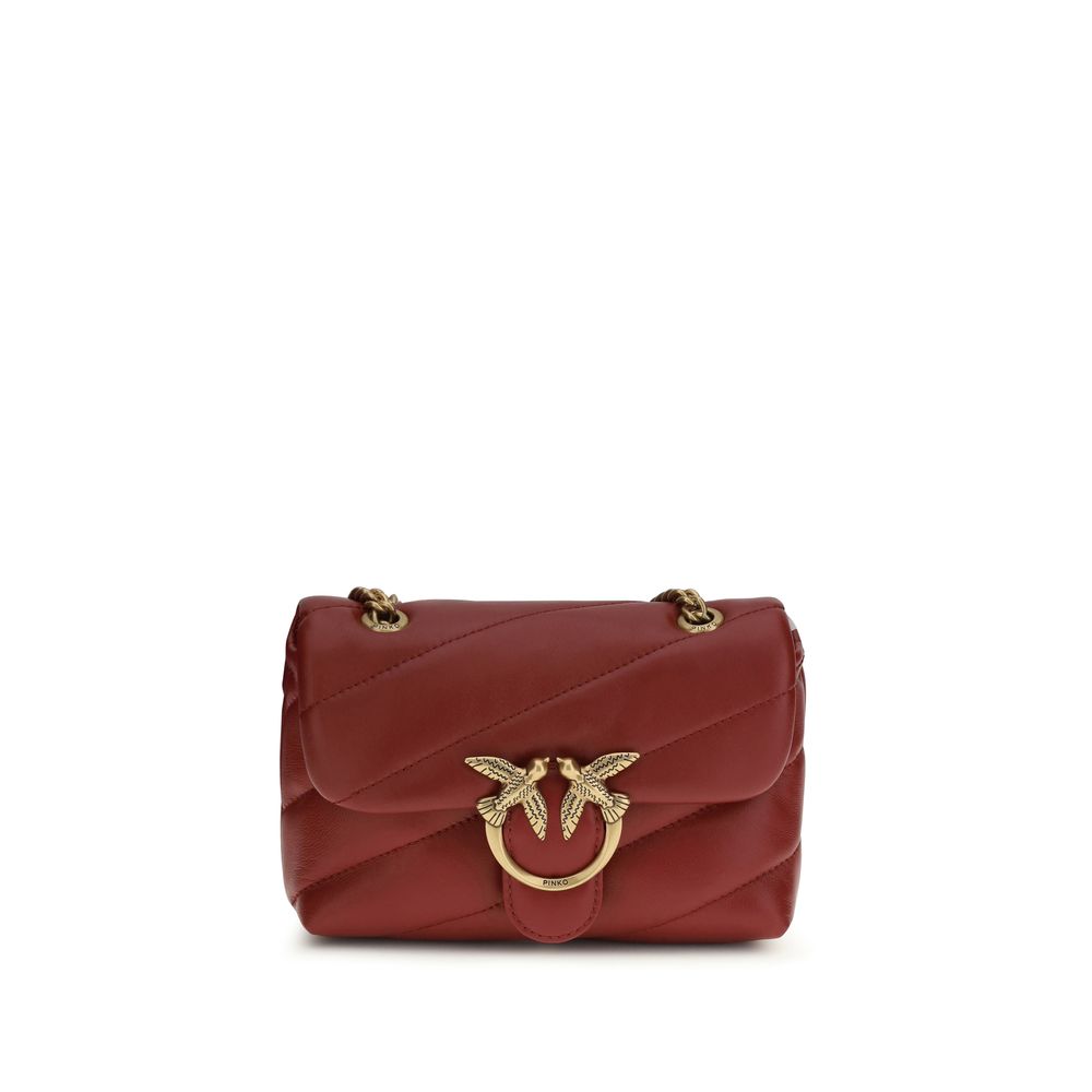 PINKO Bordeaux  Leather Bos Taurus Shoulder Bag
