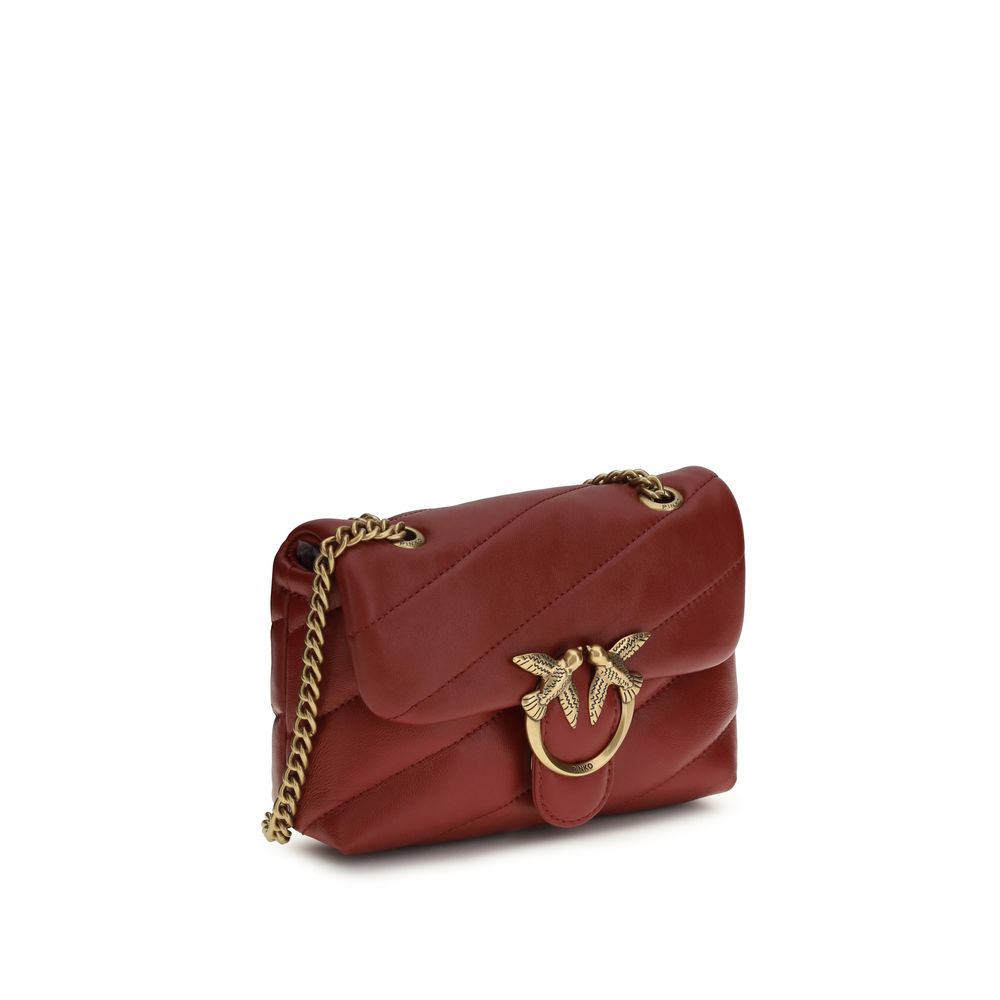 PINKO Bordeaux  Leather Bos Taurus Shoulder Bag