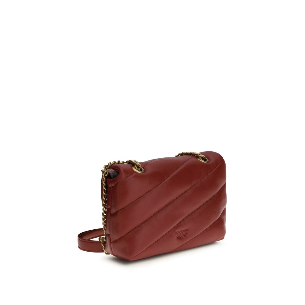 PINKO Bordeaux  Leather Bos Taurus Shoulder Bag