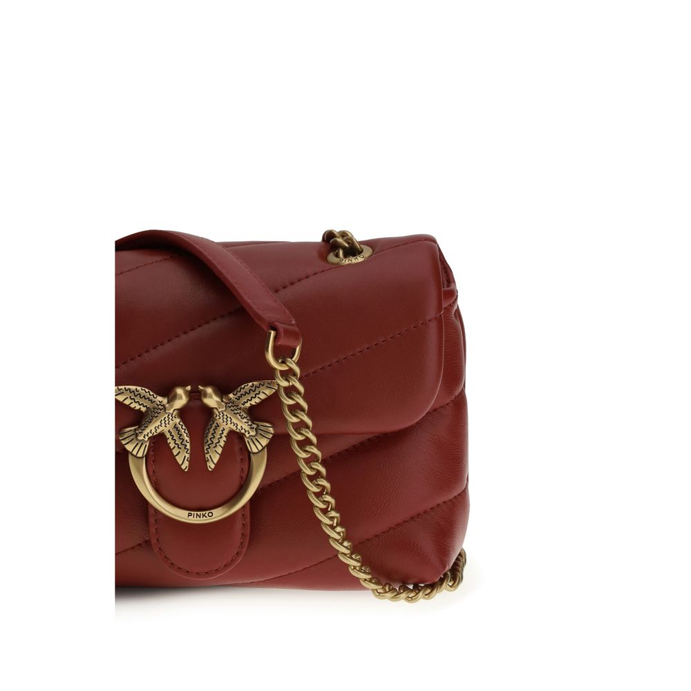 PINKO Bordeaux  Leather Bos Taurus Shoulder Bag