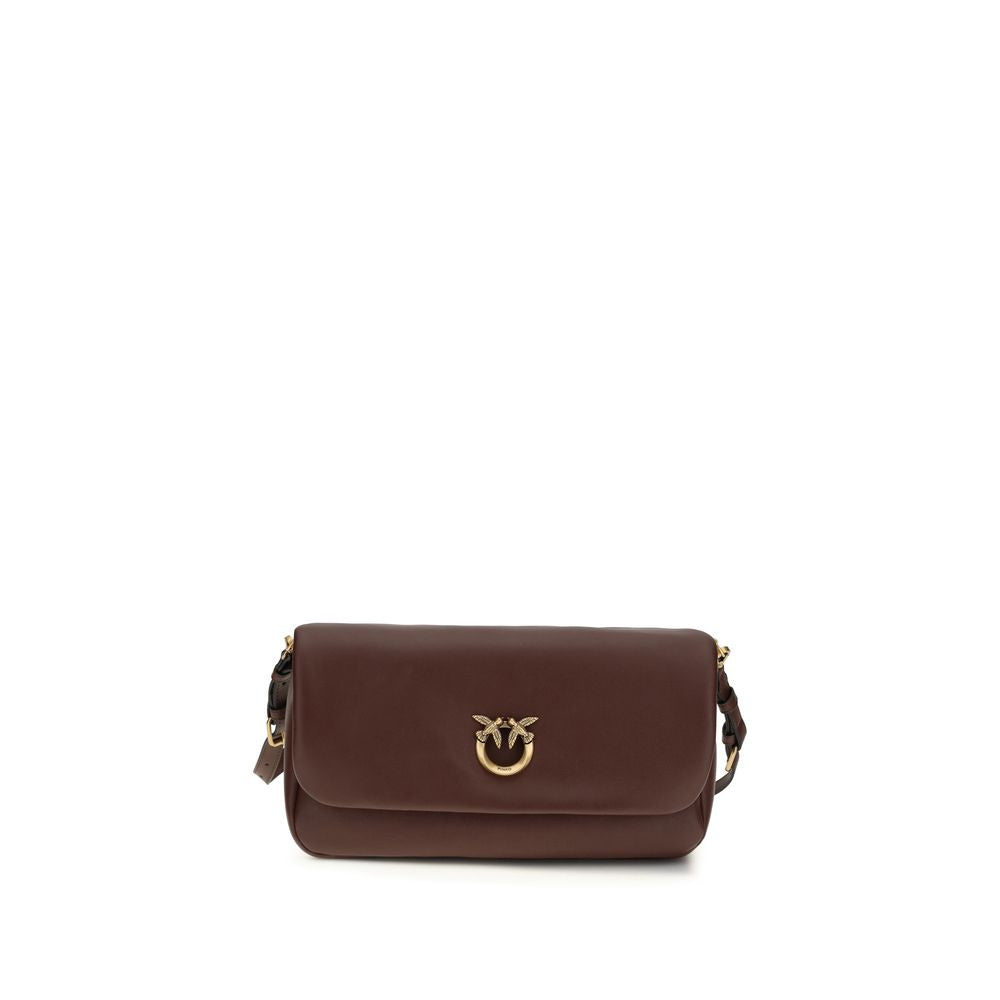 PINKO Brown  Leather Bos Taurus Shoulder Bag