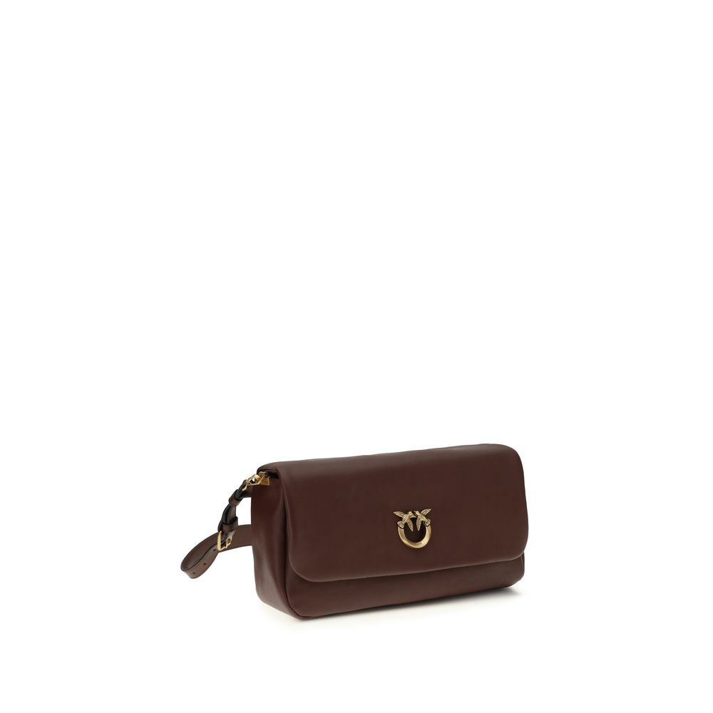 PINKO Brown  Leather Bos Taurus Shoulder Bag
