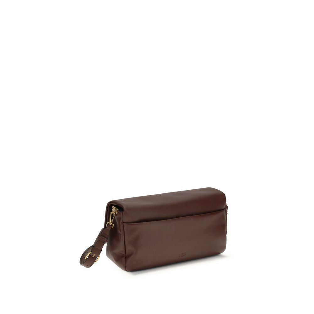 PINKO Brown  Leather Bos Taurus Shoulder Bag