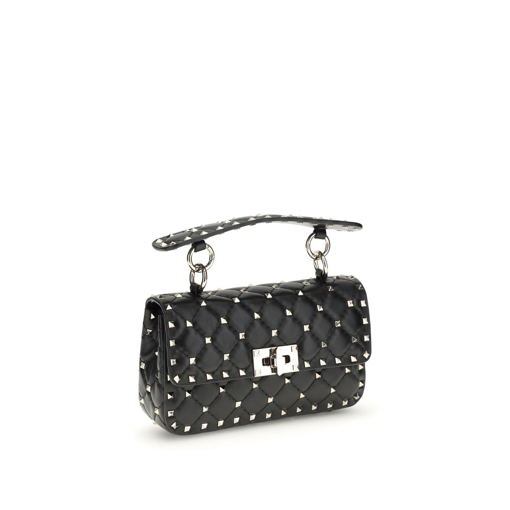 Valentino Garavani Black  Leather Bos Taurus Shoulder Bag