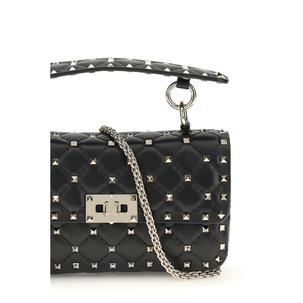 Valentino Garavani Black  Leather Bos Taurus Shoulder Bag
