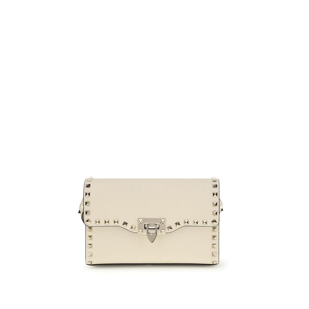 Valentino Garavani Cream  Leather Bos Taurus Shoulder Bag